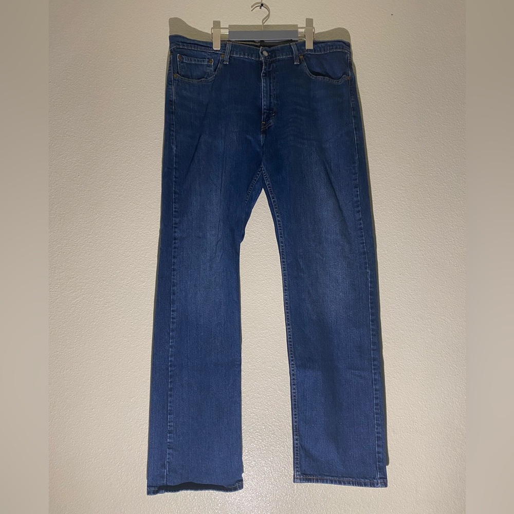 Levi's Men's Strauss & CO  505 Stretch Leg Jeans in Dark Blue Size W 40 L 34